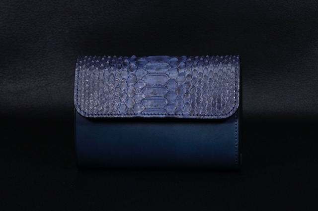 Python Leather × Italian Leather  Middle Wallet 01