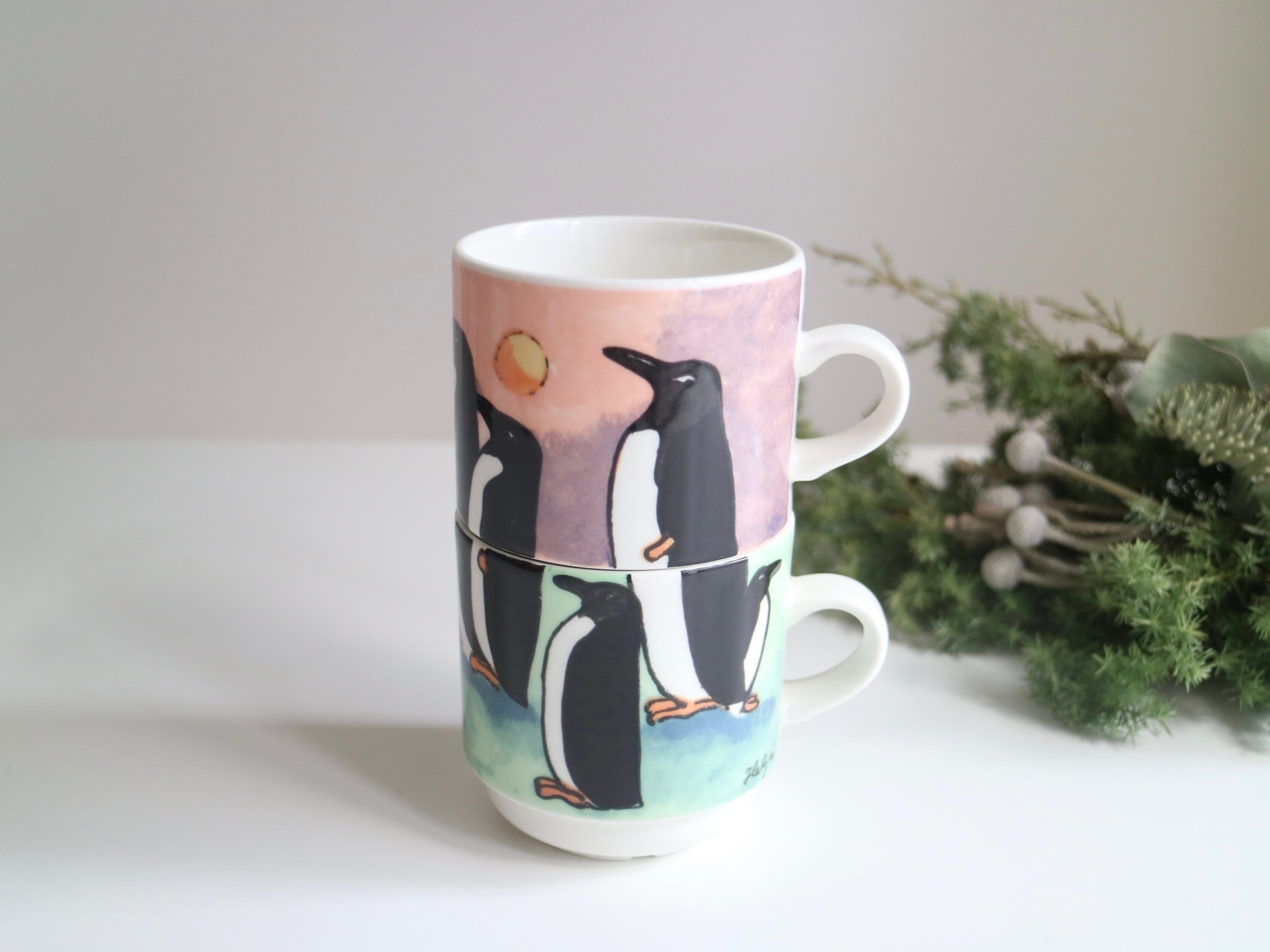 ARABIA / Helja /Kuppileikki Pingviinit マグ No.6441