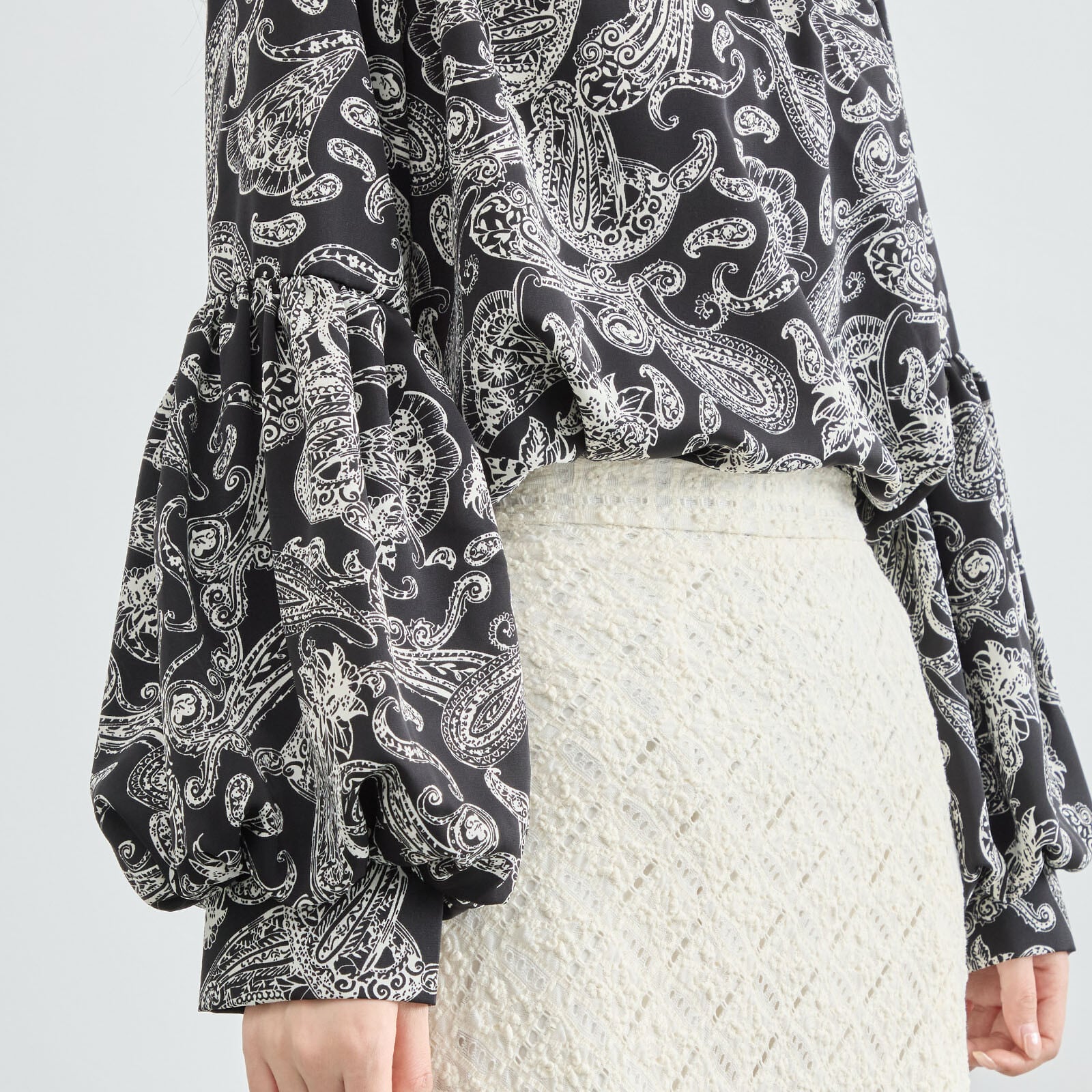 大人可愛いペイズリー柄ブラウス | 日本橋こまち堂