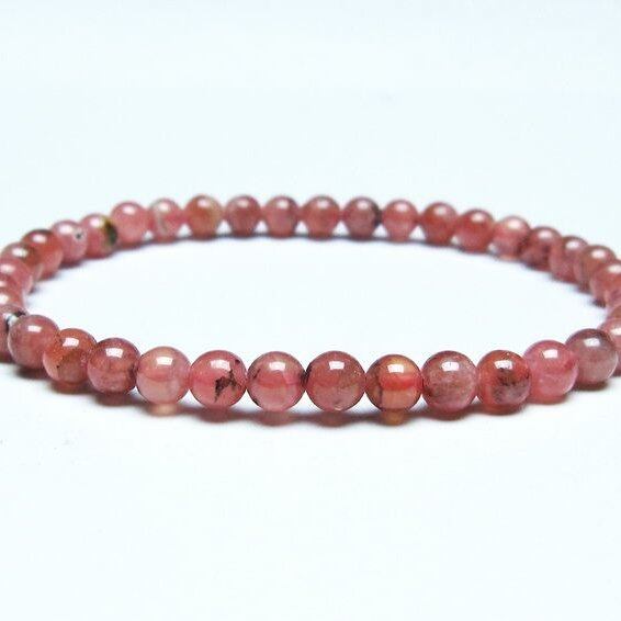 インカローズ ブレスレット 5mm ロードクロサイト ブレス 一点物 メール便可 [M便 1/10] 111-46564