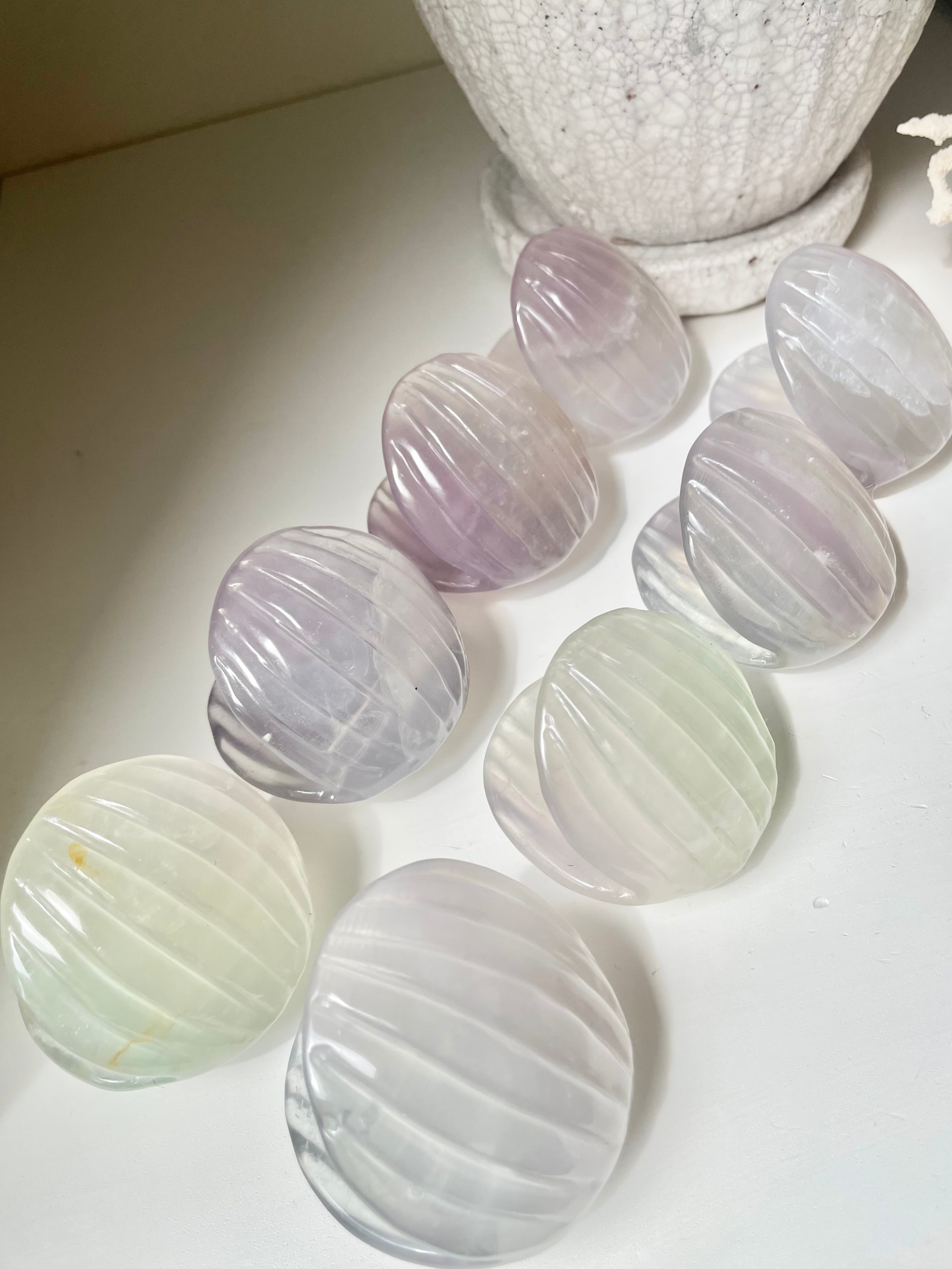 Lavender Fluorite Shell / ラベンダーフローライト　貝