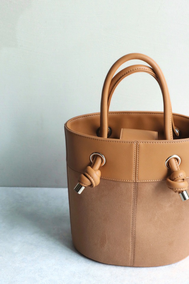 Tie handle bucket bag　MUSTARD