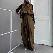 special price【9月上旬発送】[3piece] color stitch set/mustard