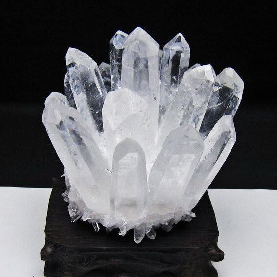 水晶 クラスター 水晶 原石 台座付属 一点物 おまかせ便 182-8612