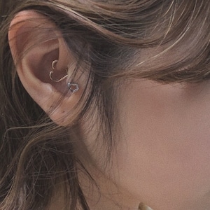 HEART Daith body jewelry 16G K10YG #LJ18001P ハート ダイス ボディピアス