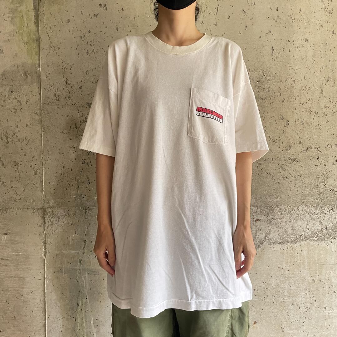 XZ52 Tシャツ マルボロ タバコ プロモ トレイン ポケT 白T 90s
