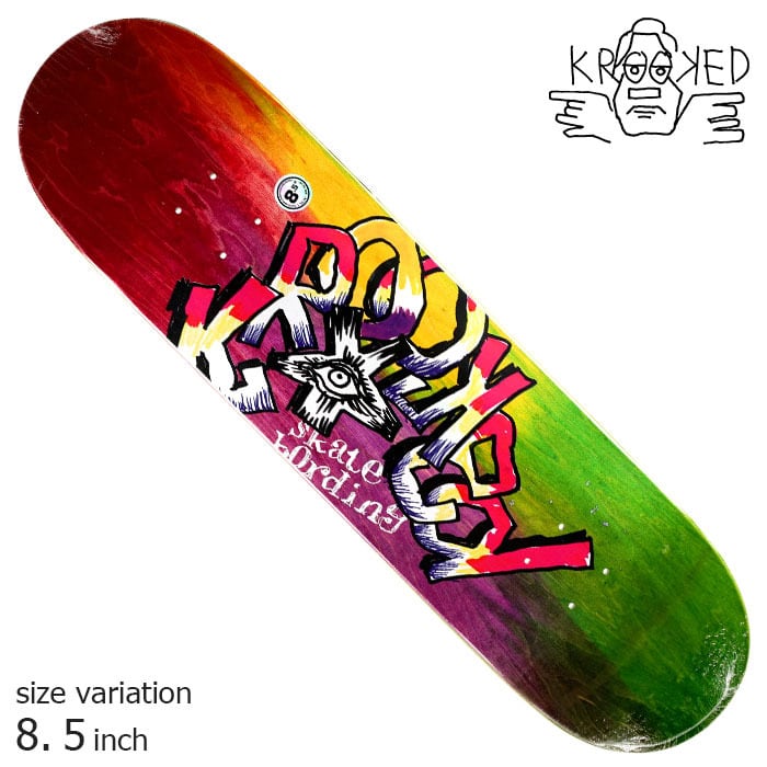 KROOKED TEAM EYE DYE 8.5 inch デッキ スケートボード スケボー