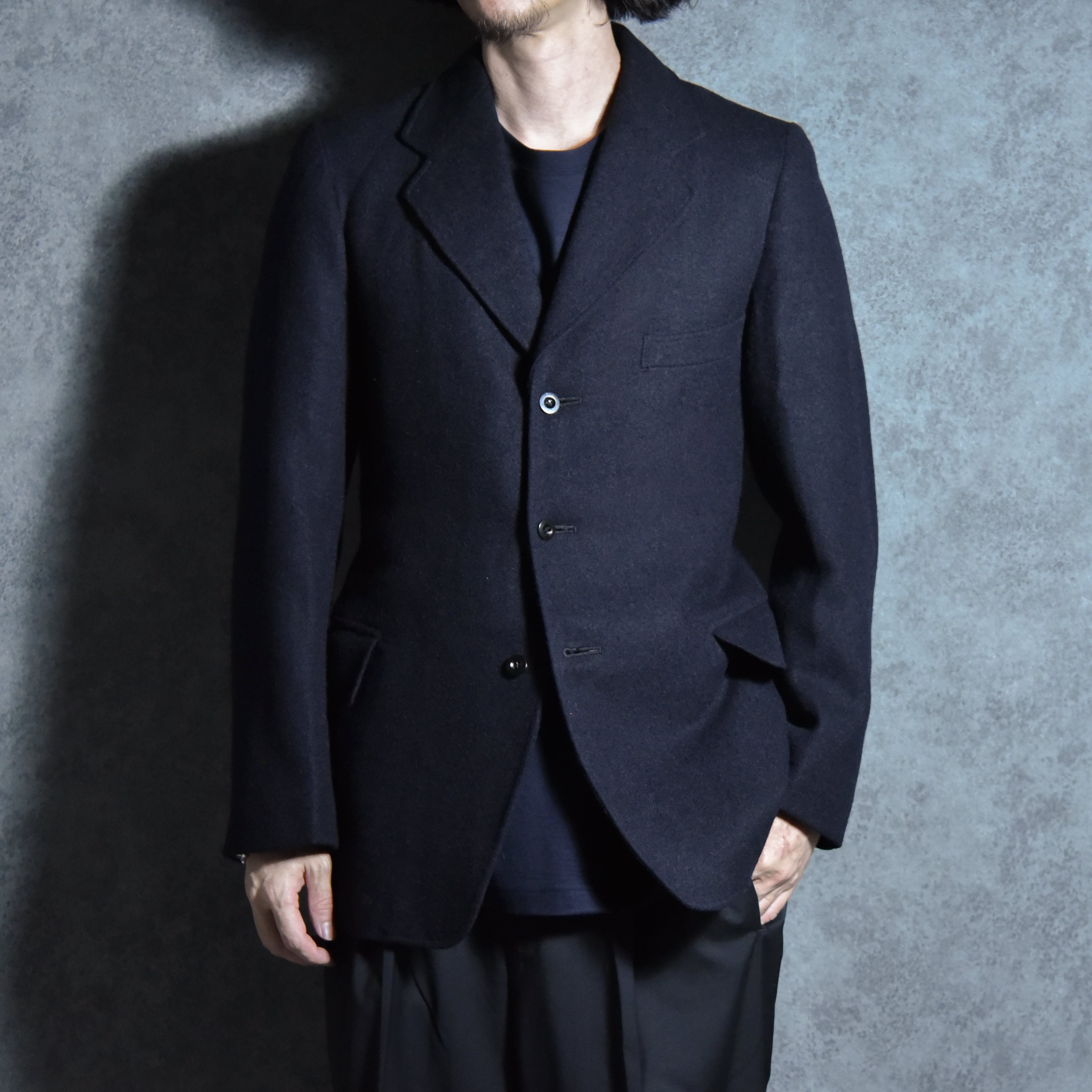50s British Royal Navy Blue Serge Jackets with Horn Buttons ブルー