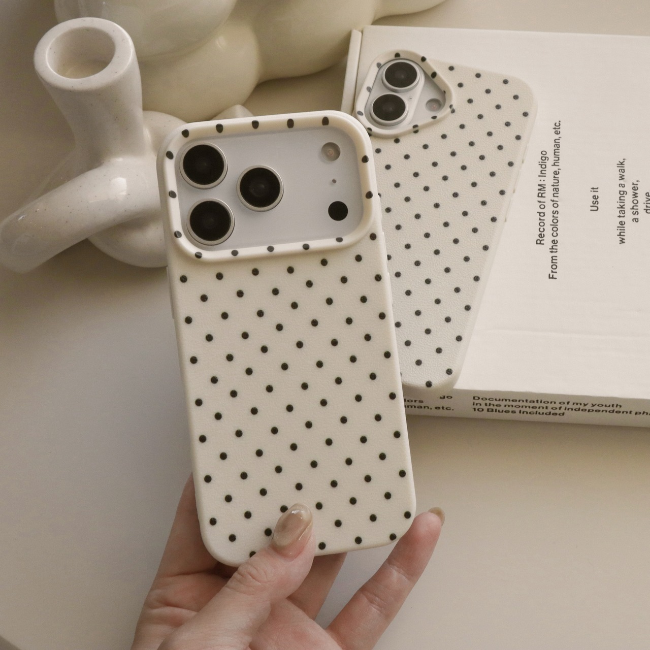 ［ phone case ］monotone dot
