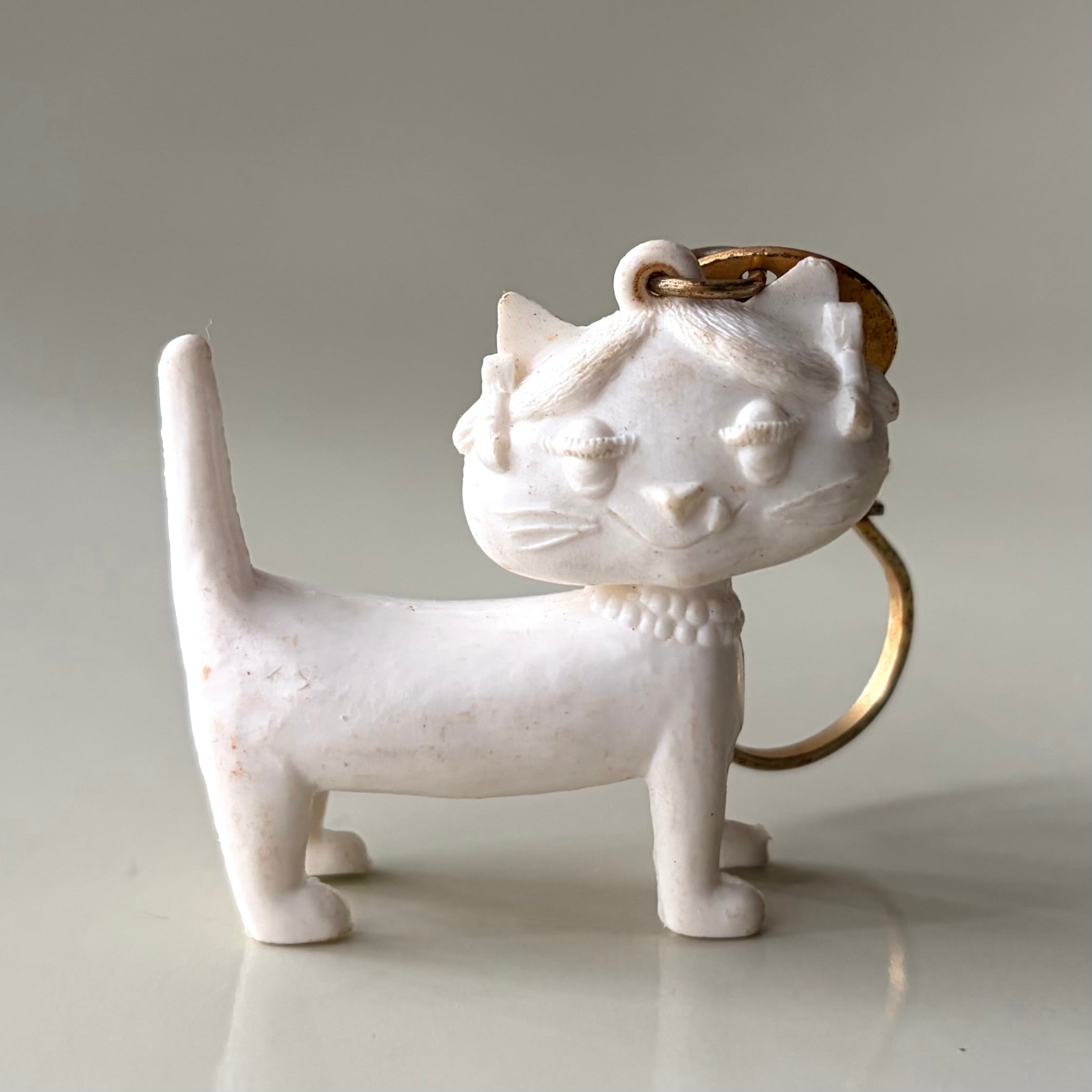 60s フレンチキーホルダー ブルボン LYNX オオヤマネコ 山猫 Unimel ユニメル 猫 ネコ ねこ フレンチキーホルダー | ブルボン蚤の市