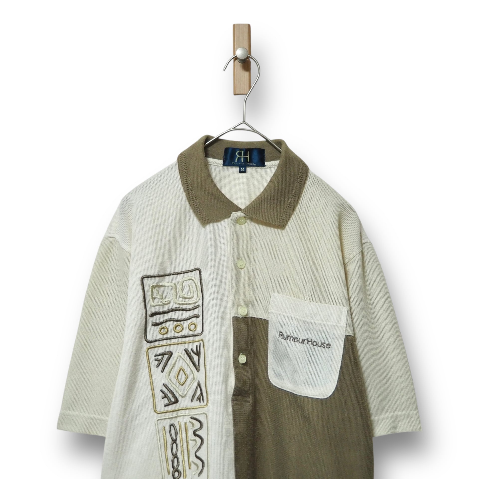 【VINTAGE】デザインポロニット