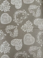 フランス 輸入コットンファブリック shabby heart ハート柄 カットファブリック ホワイト カルトナージュ スツール バッグ