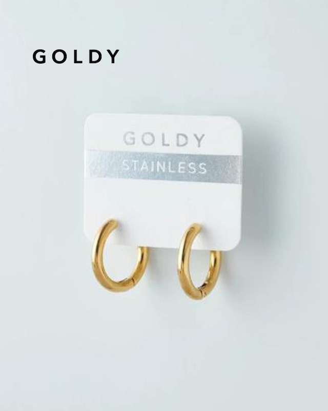 GOLDY/ゴールディ/ベーシック ライン ミドル フープ ステンレス イヤリング【UNISEX ACCESSORIES】/アクセサリー/2240309【追跡可能メール便180円】