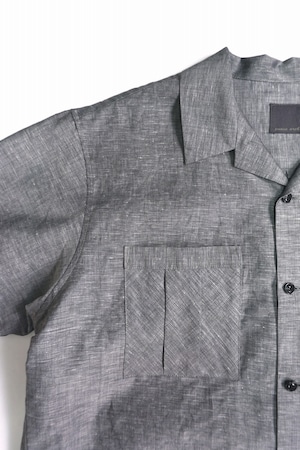 Cotton Linen Open Collar S/S Shirt