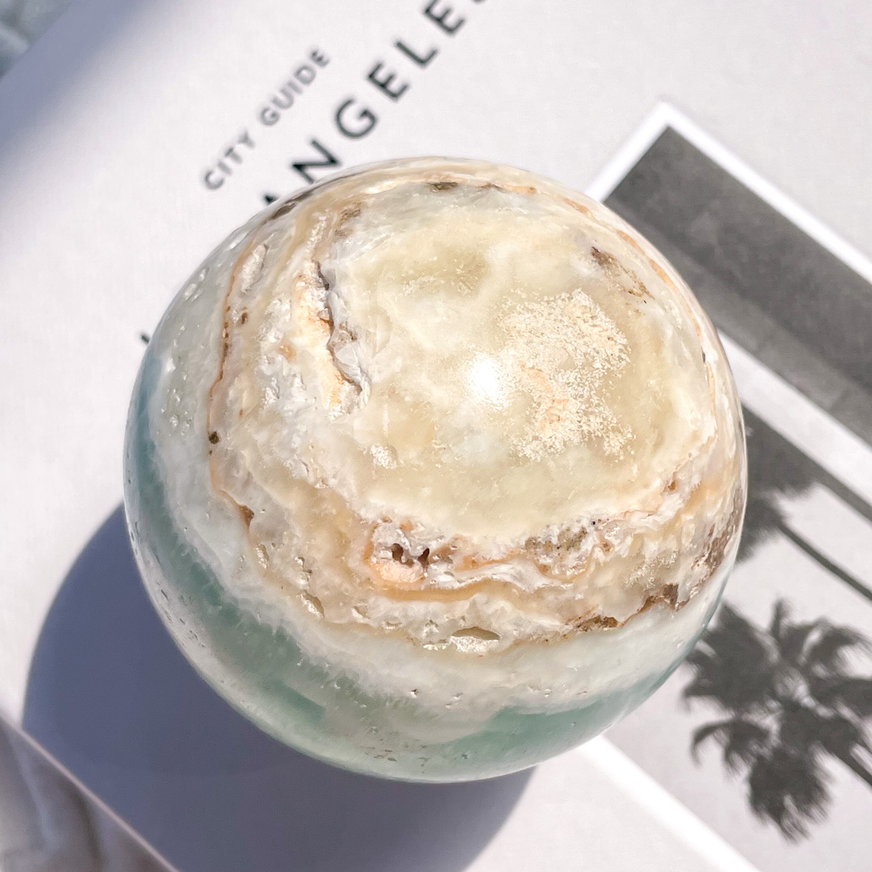 High Quality Caribbean Blue Calcite Sphere 6 ✧ カリビアンブルー