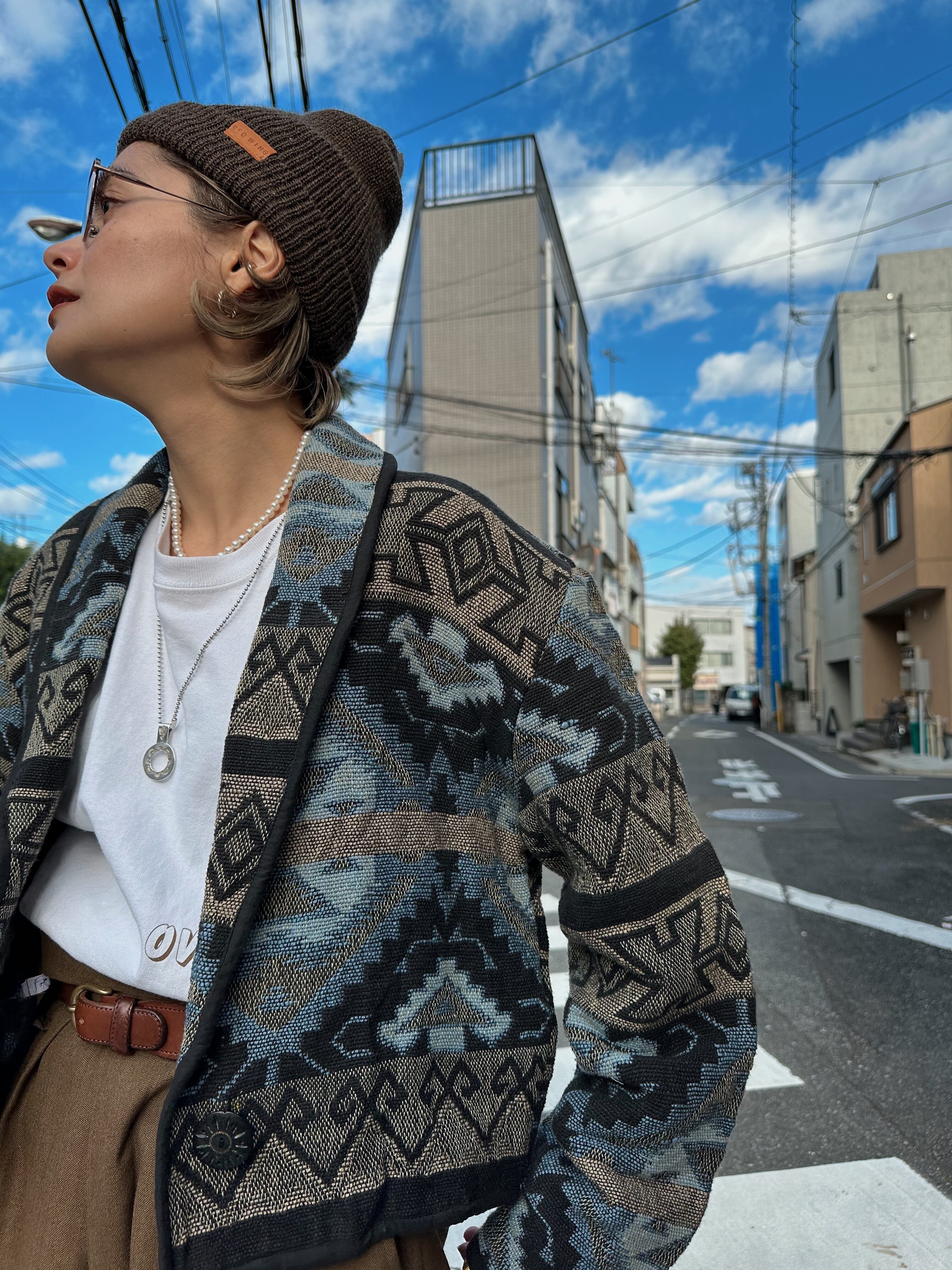 (OT1147)Cropped jacquard jacket