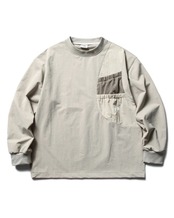 切り替えデザインマルチポケット長袖Tシャツ　S0697