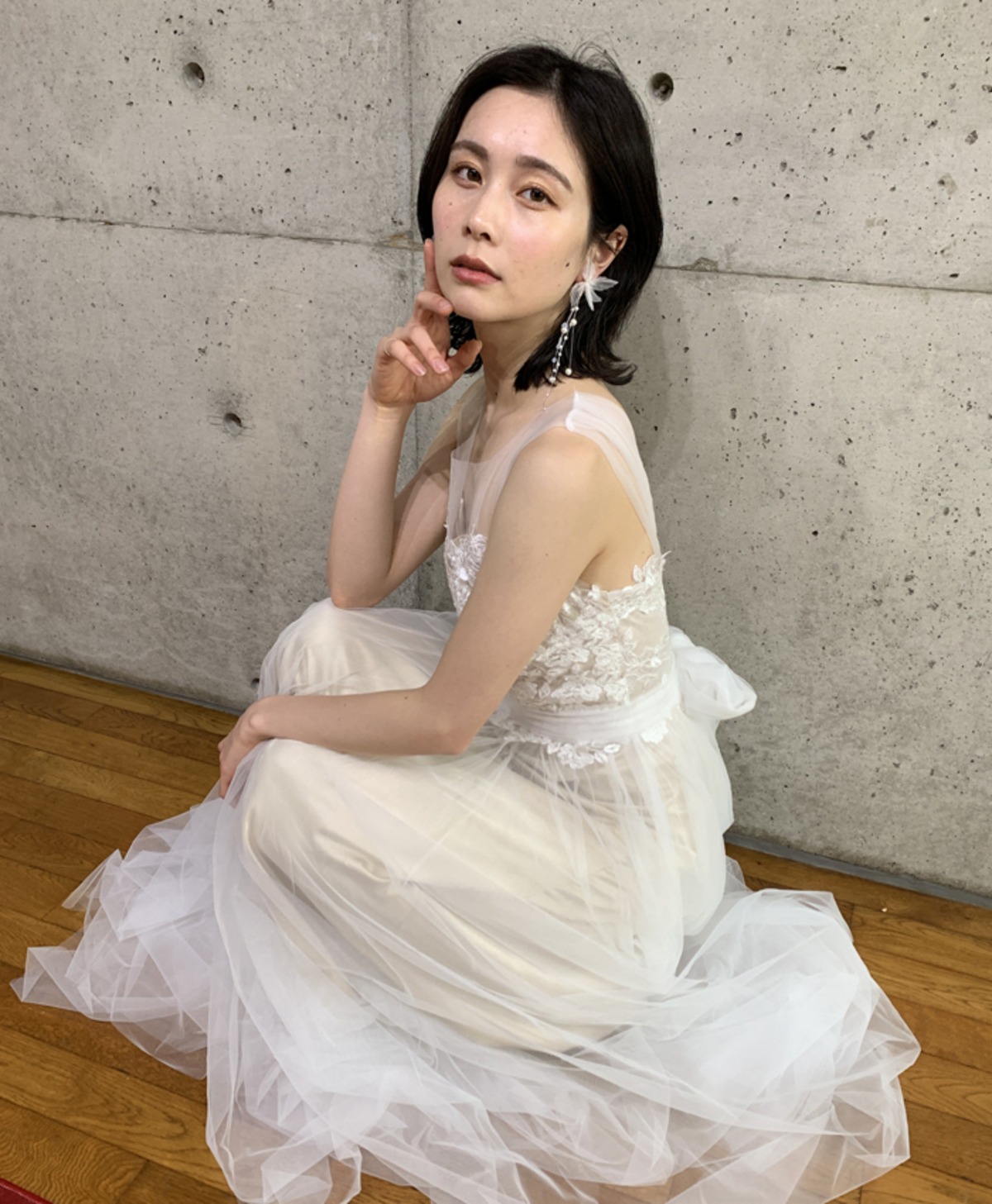 エンパイアドレス チュール レース ナチュラル 商品番号：WD33 東京  