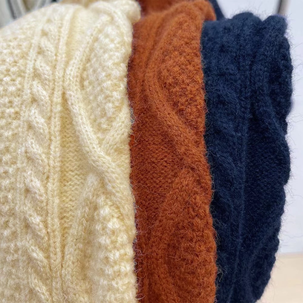 ケーブル編み ニット セーター レディース 春秋冬 韓国 トップス おしゃれ 大人 かわいい フェミニン ケーブルニット ゆるかわ 大人可愛い 大人女子