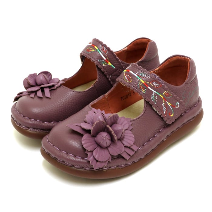 TGI012【ﾚﾃﾞｨｰｽ】Estacion～エスタシオン～・立体フラワー本革パンプス