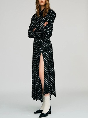 【26AW | WOMEN】PRANK PROJECT プランクプロジェクト / ワンピース / Asymmetrical Pleated Dot Dress　31262265601