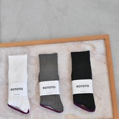 ROTOTO | LINEN COTTON RIBBED CREW SOCKS　リネン コットン リブ 靴下