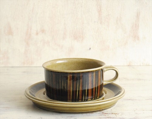 ARABIA アラビア コスモス ティーカップ&ソーサー KOSMOS 北欧食器 フィンランド 陶器 北欧 ヴィンテージ アンティーク it1333