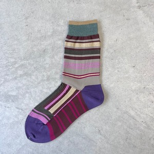 COQ KANAKOKAJIHARA /【23−25cm】horizon border socks