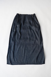 【suie】Bamboo linen skirt/バンブーリネンスリットスカート(ネイビー)