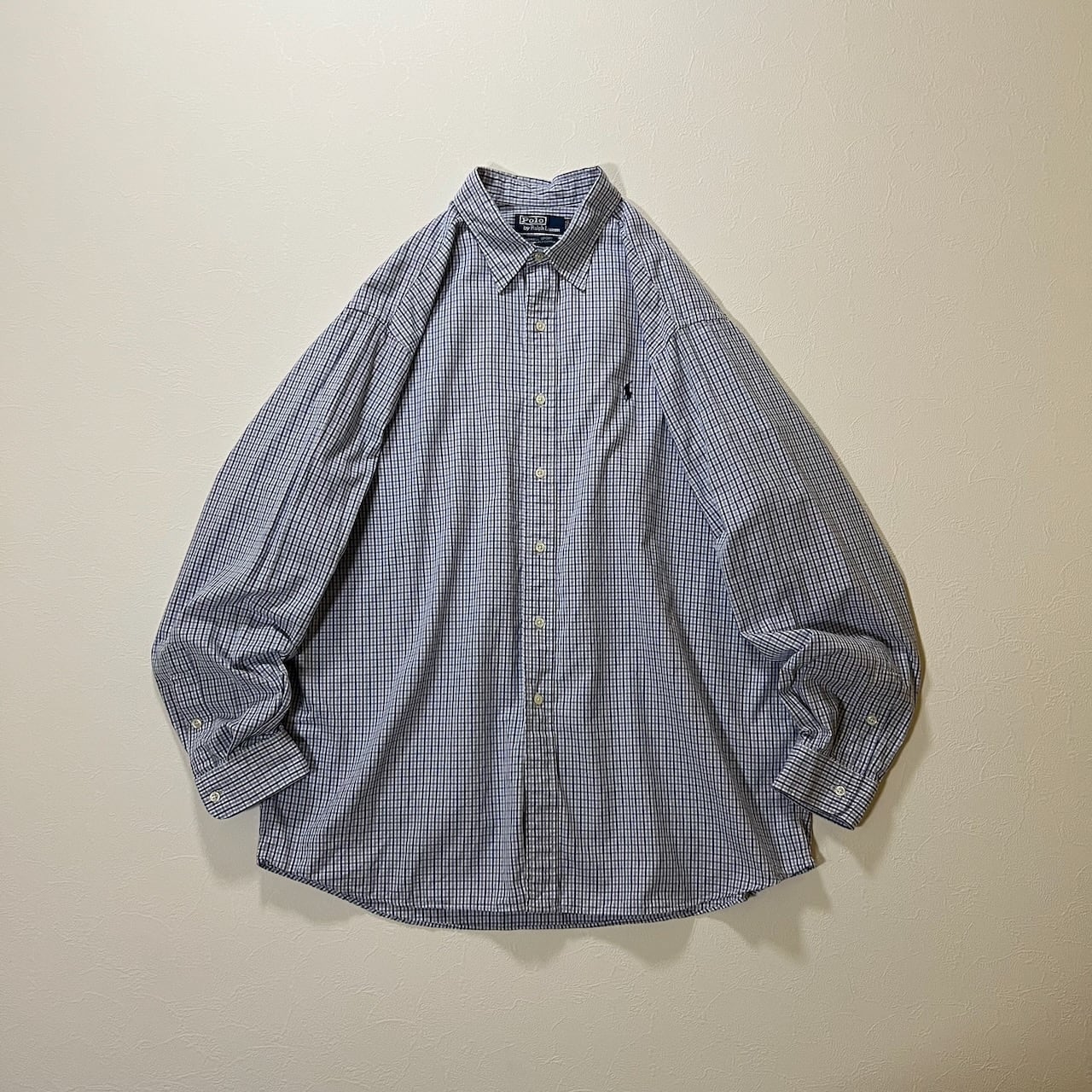 90s Ralph Lauren LOWELL SPORT TWO PLY COTTON チェック 長袖