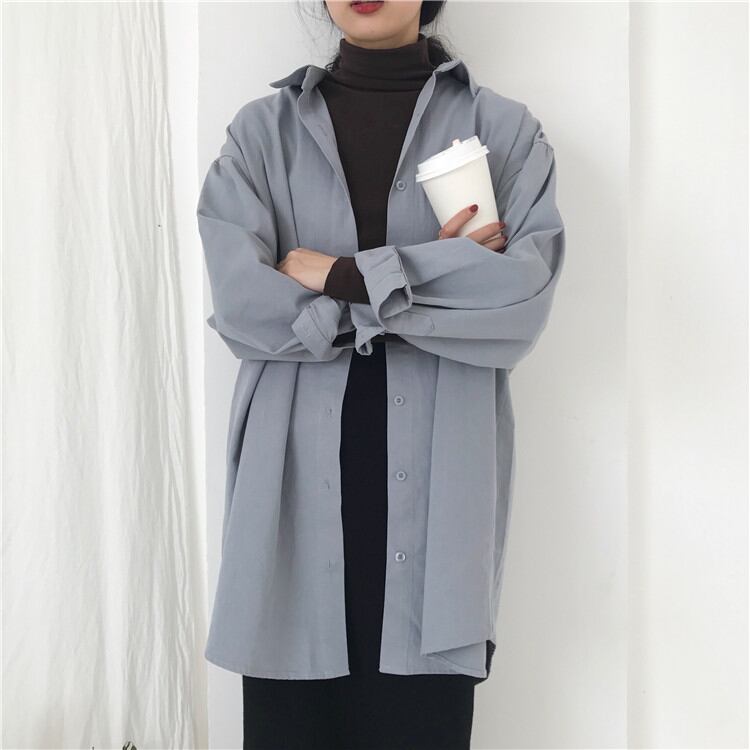 オーバーサイズ 襟付きシャツ