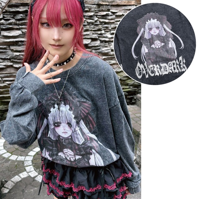 【9/7新着】Goth GirlウォッシュロンT