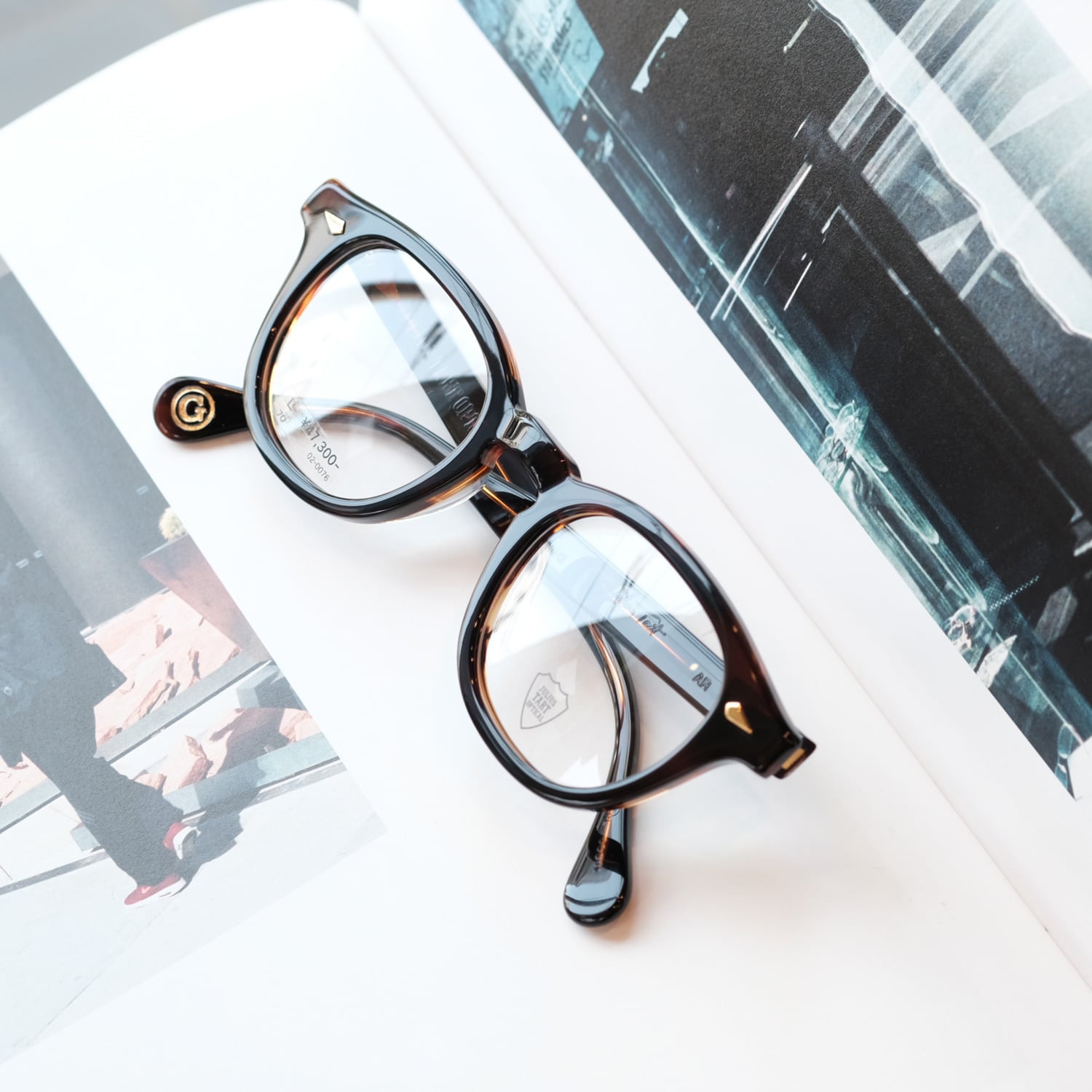 JULIUS TART OPTICAL】AR 48□22 Gold Edition - Deep Brown Sasa