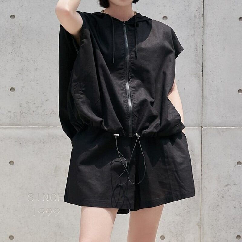 オーバーサイズノースリーブトップ+ショートパンツ T0079