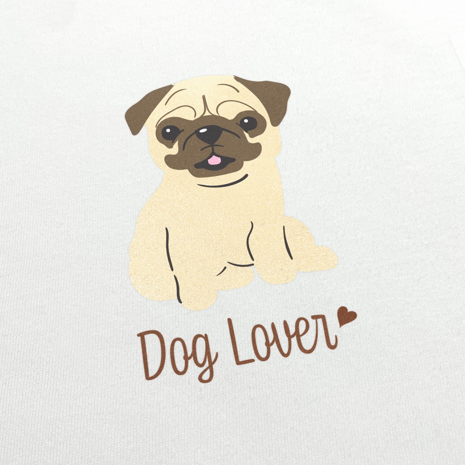 パグ シンプル柄 毛色2色 】 Tシャツ おしゃれ かわいい 犬 ペット