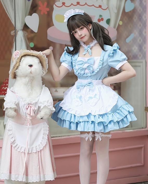 AOTYP] メイド服 メイドコスプレ コンカフェ メイド ショート丈 可愛い
