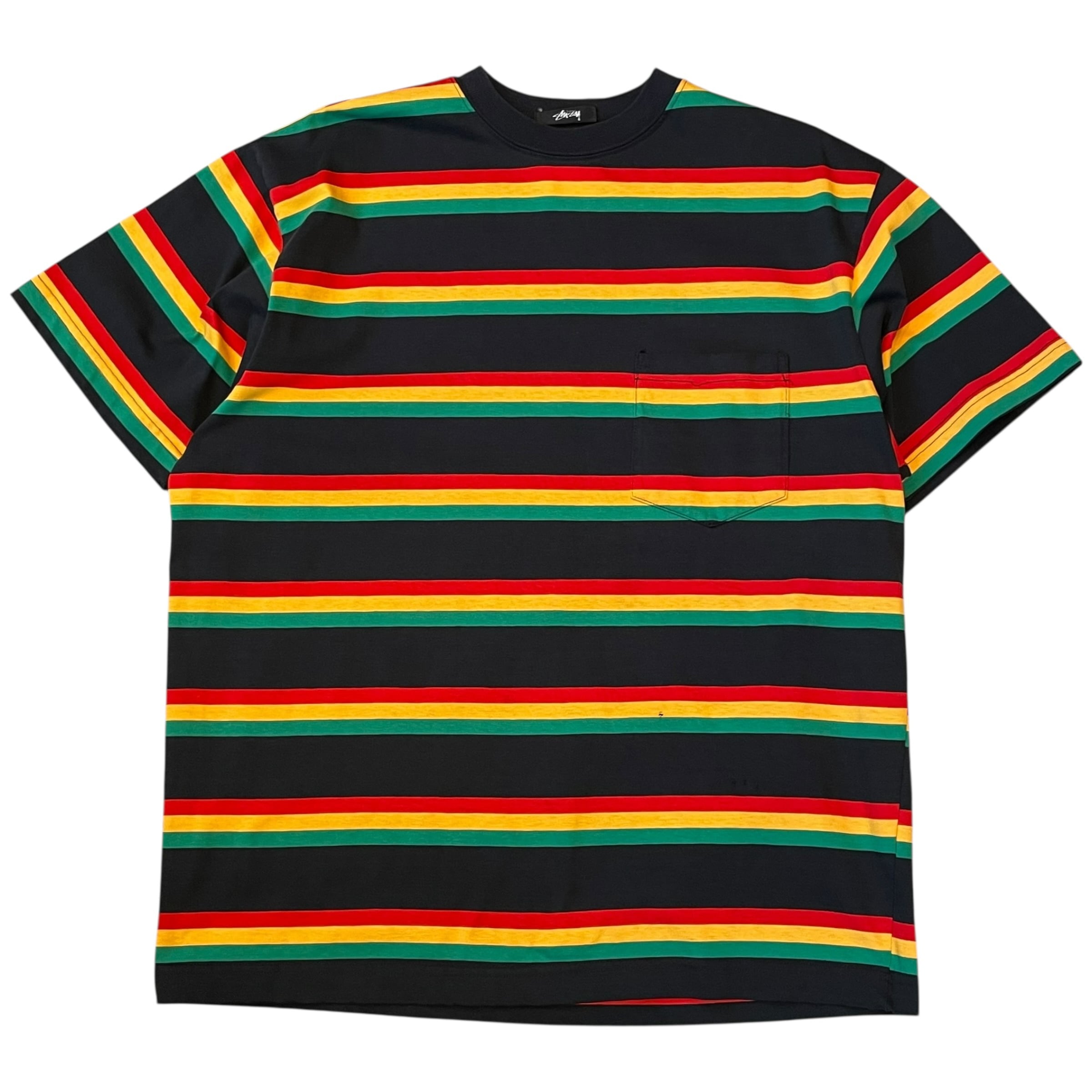 80s~90s STUSSY "Rasta" Border T-shirt