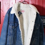 80s〜USA製　Levi’s 70608 ボアデニムジャケット　濃紺　44 リーバイス