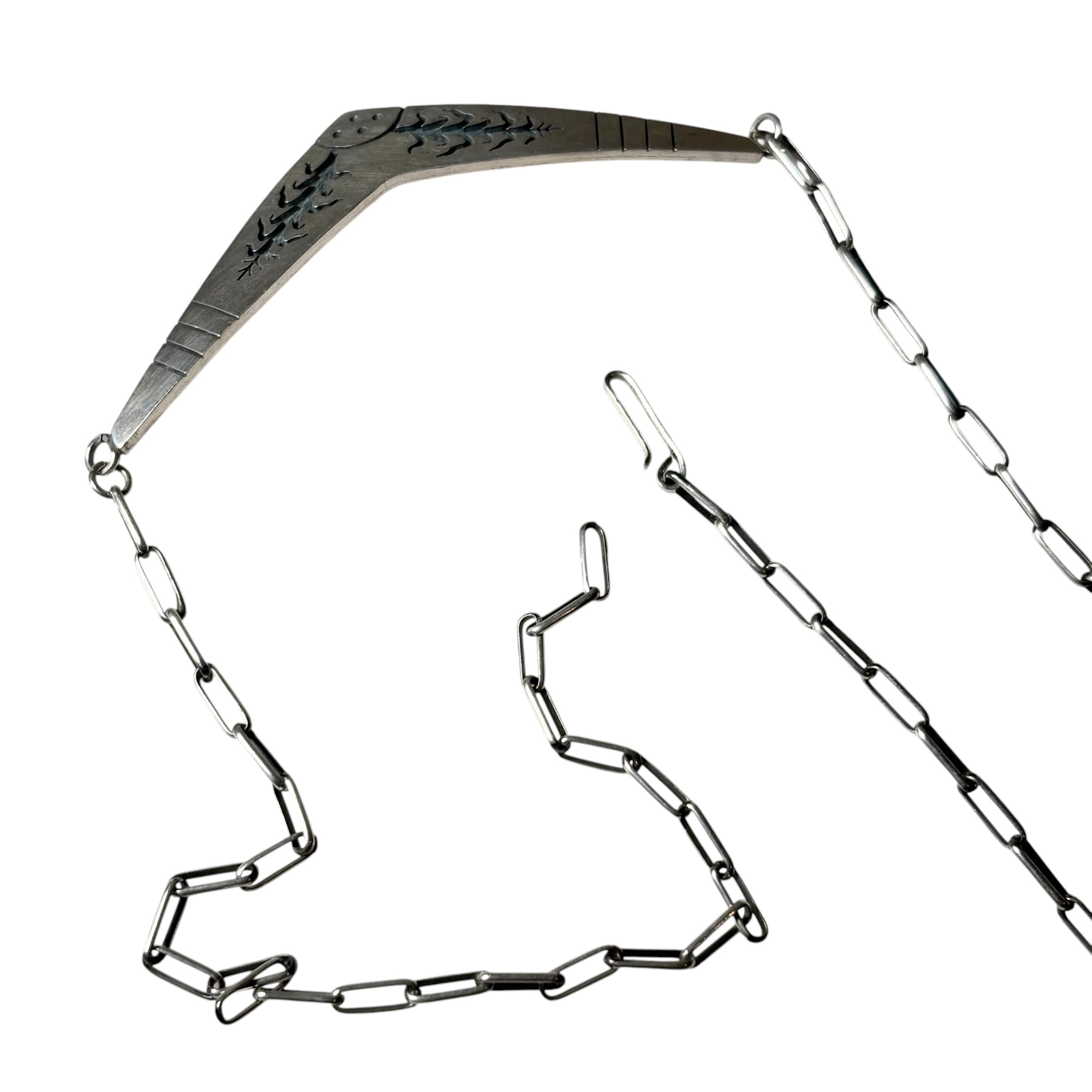 vintage Hopi overlay silver necklace | NOIR ONLINE