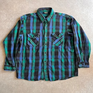 1980s OSH KOSH Flannel Shirts Made in USA XL G596