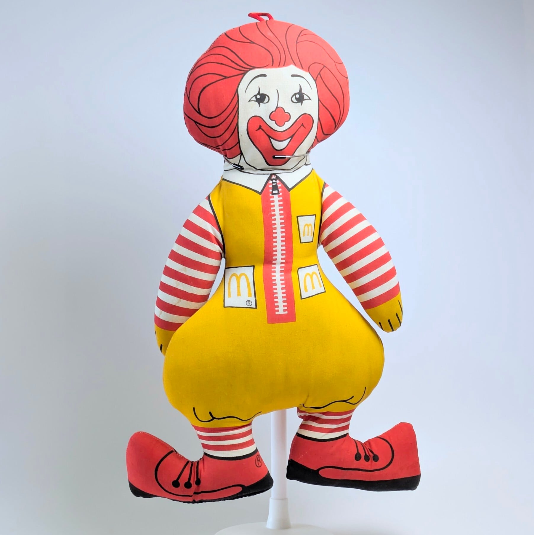 ☆VINTAGE 70'〜80'☆【 McDonald's( マクドナルド ) 】 『 Ronald McDonald / ロナルド・マクドナルド 』ラグドール / ピロードール / ぬいぐるみ 〚アメリカン雑貨 アメトイ〛