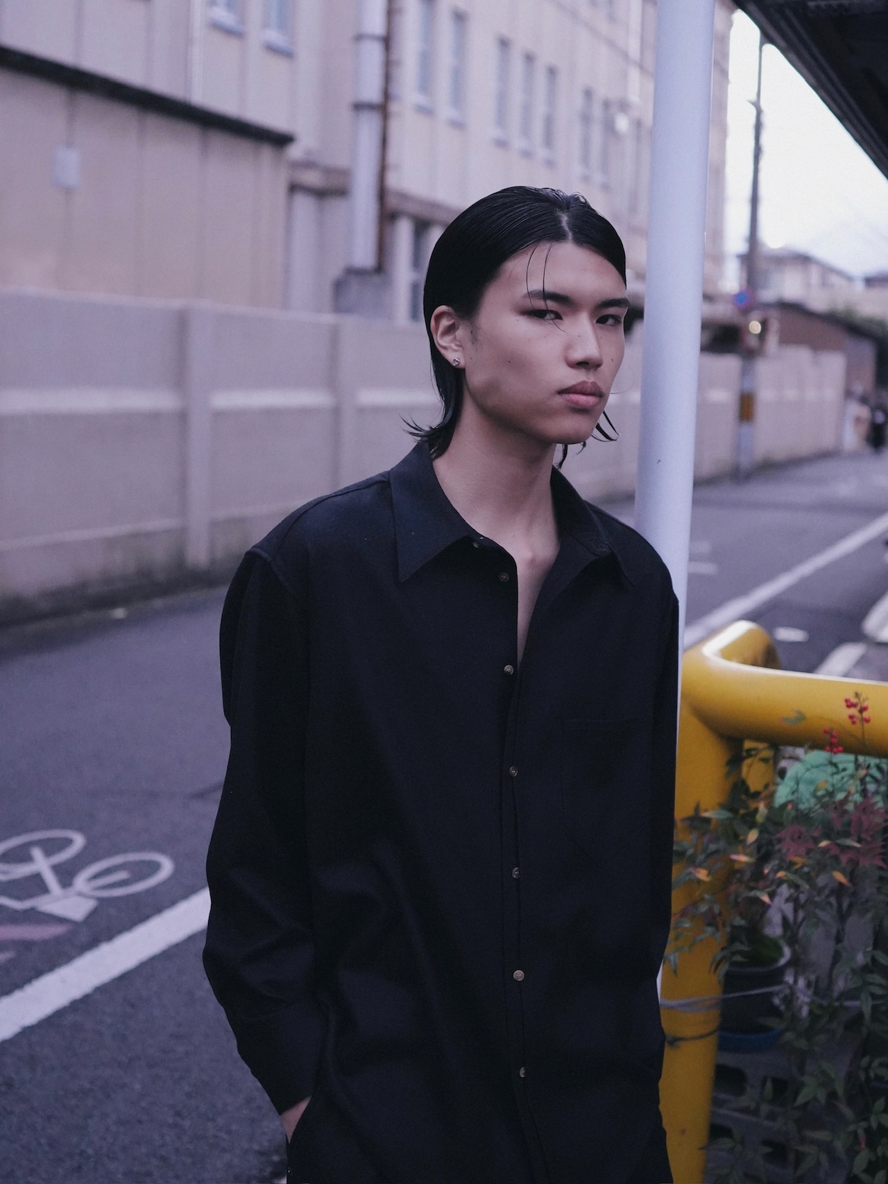 Ex. SASAKI SATORU imperfection shirt / Black