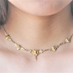 Color Gold Marguerite Necklace 　カラーゴールド　マーガレット　ネックレス