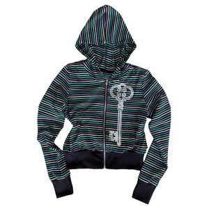 [takeabreak] colorful striped sparkly key hoodie