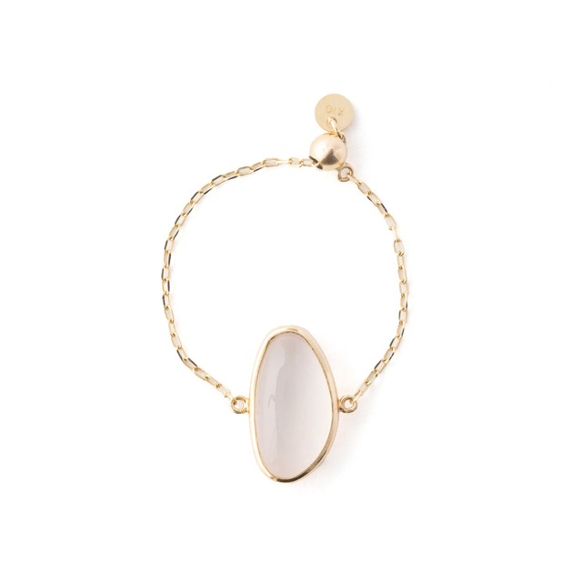 種まきチェーンリング/ローズクオーツ/K10YG