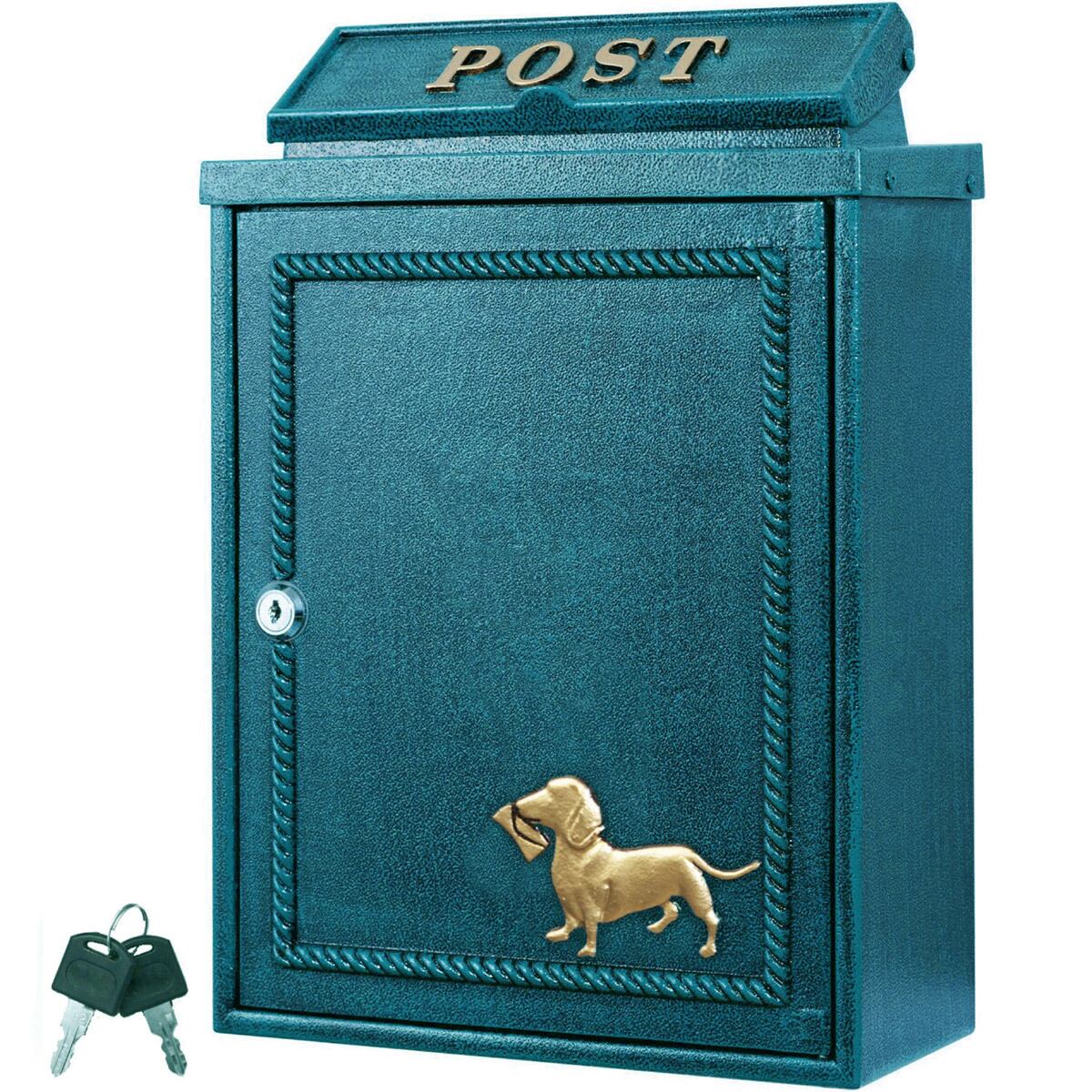 カバポスト ポストスタンド ダックスフンド スタンドポスト 置き型 鍵付 郵便ポスト ワンニャンスタンド 郵便ポストのカバポスト