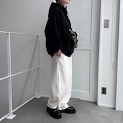 フーディーボリュームシルエットSW/ブラック