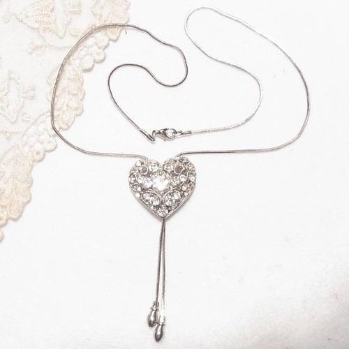 ハートのスライドネックレス　アクセサリー卸値以下でセール　K1746N