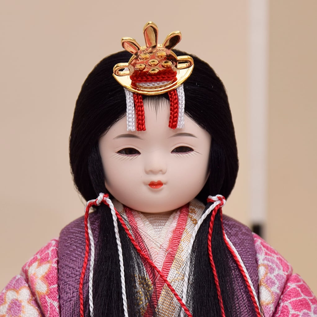 雛人形 親王飾り【桃山雛 螺鈿桜】一秀 木目込人形｜かわいい｜モダン