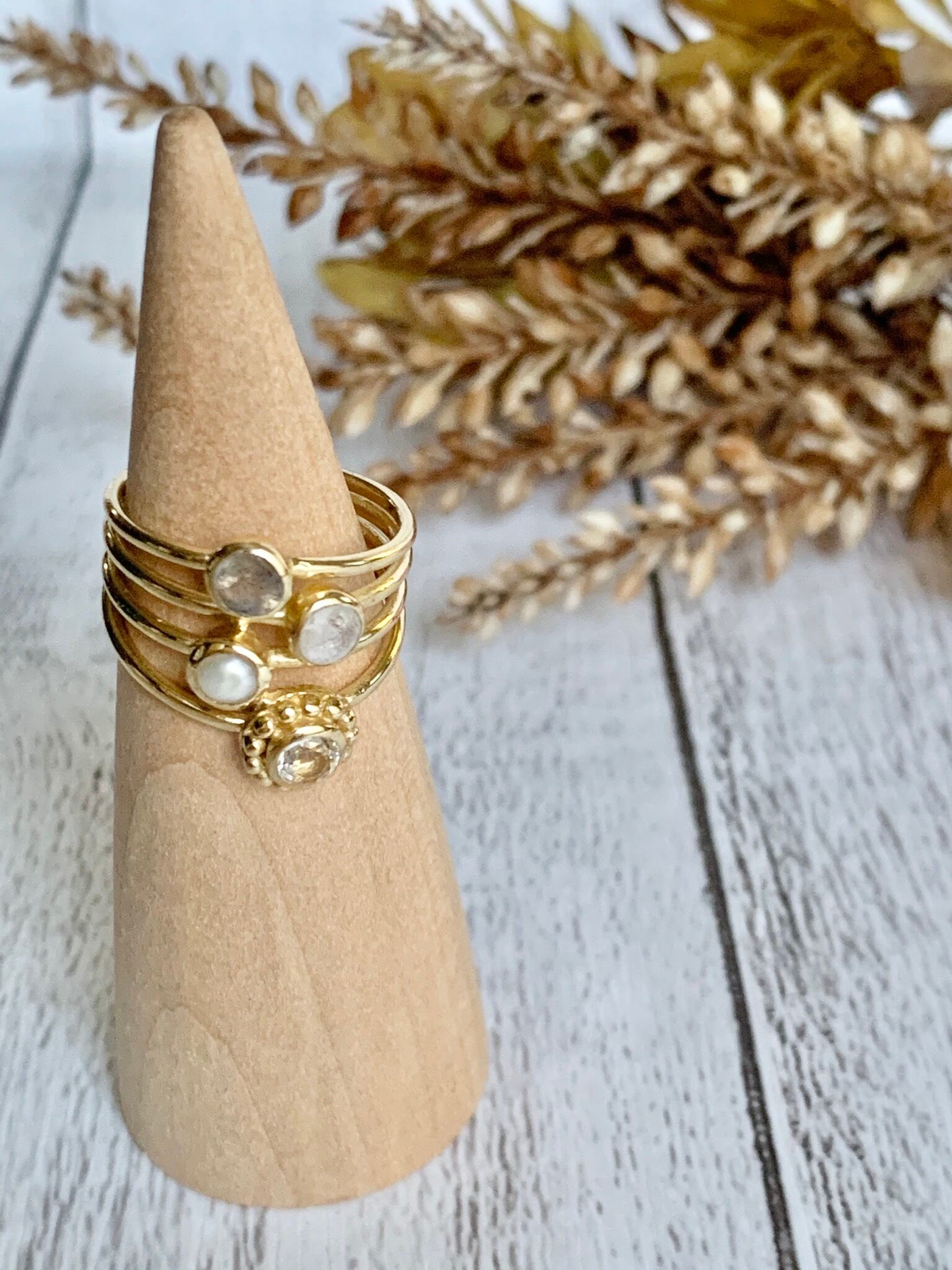 トルコ天然石リングJ